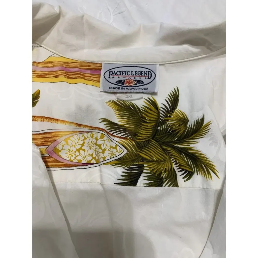 Vintage Pacific Legend Hawaiian Shirt Men’s 2XL Made in Hawaii USA Surfboards - Picture 5 of 6